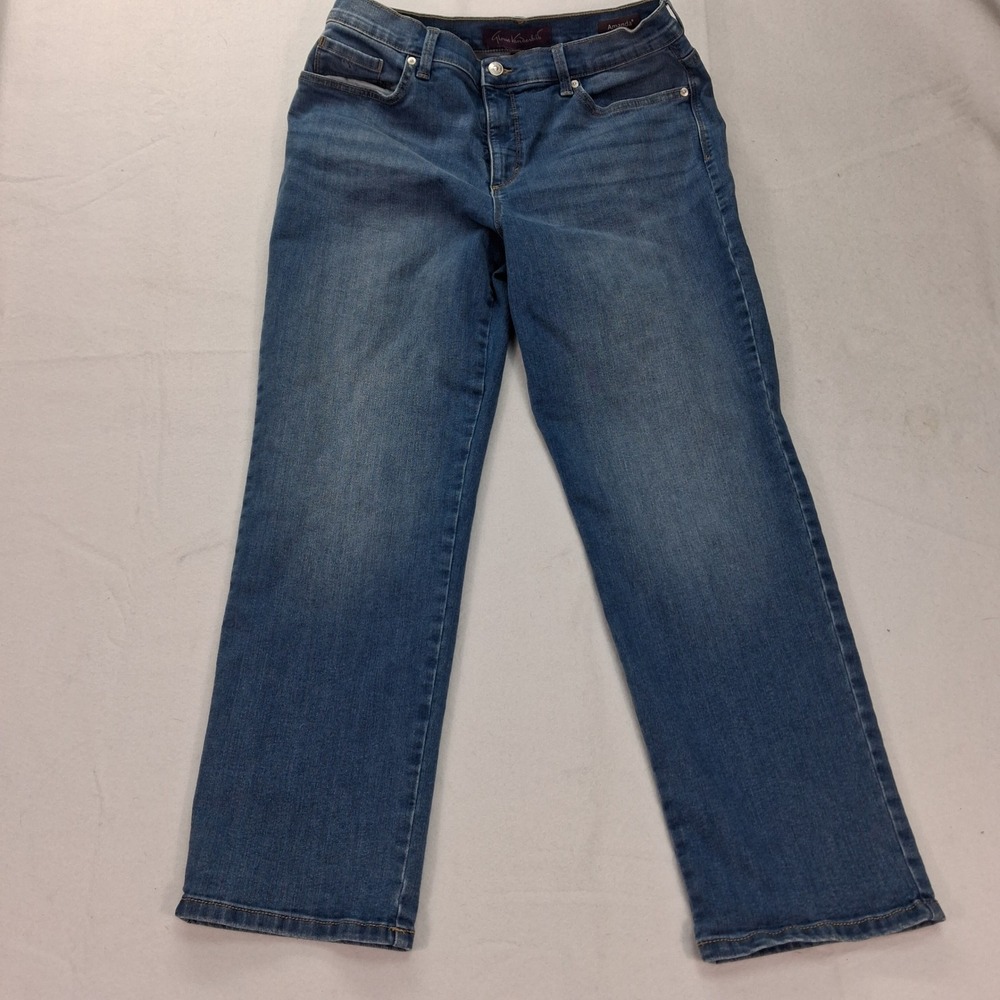 Gloria Vanderbilt Jeans Womens 12S Amanda Blue Straight Leg Stretch EUC